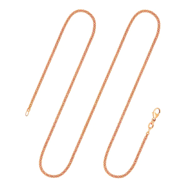 Goldkette als Ankerkette rund in Rotgold 585 / 14K, 70 cm lang, 2,4 mm breit, Gewicht ca. 11.6 g.