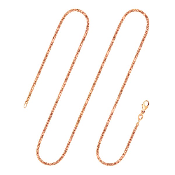 Goldkette als Ankerkette rund in Rotgold 585 / 14K, 45 cm lang, 2,4 mm breit, Gewicht ca. 7.5 g.