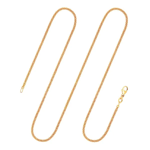 Goldkette als Ankerkette rund in Gelbgold 750 / 18K, 80 cm lang, 2,4 mm breit, Gewicht ca. 16 g.