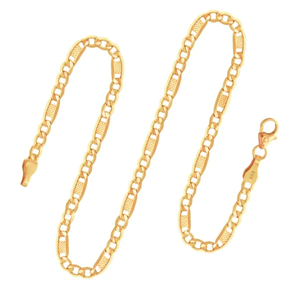Goldkette als Fantasiekette in Gelbgold 333 / 8K, 100 cm lang, 3,5 mm breit, Gewicht ca. 8.2 g.
