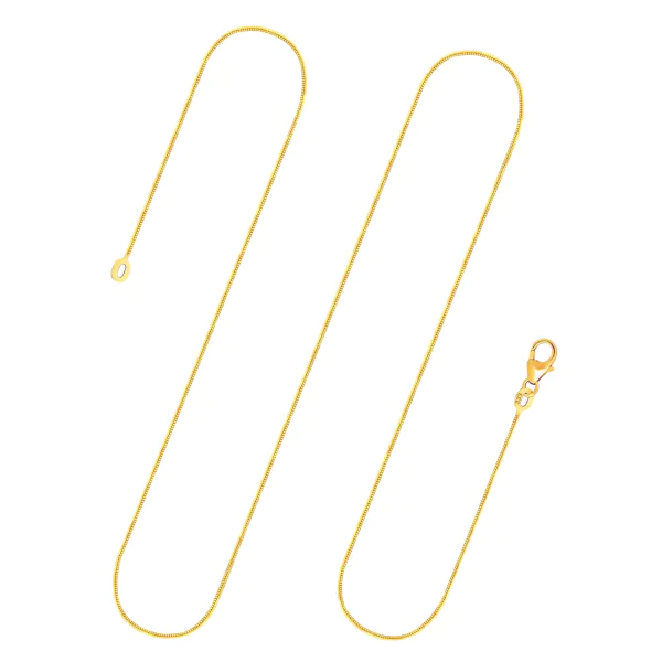 Goldkette als Schlangenkette in Gelbgold 333 / 8K, 50 cm lang, 0,9 mm breit, Gewicht ca. 3.5 g.