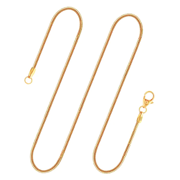 Goldkette als Schlangenkette in Gelbgold 585 / 14K, 45 cm lang, 1,4 mm breit, Gewicht ca. 4.5 g.