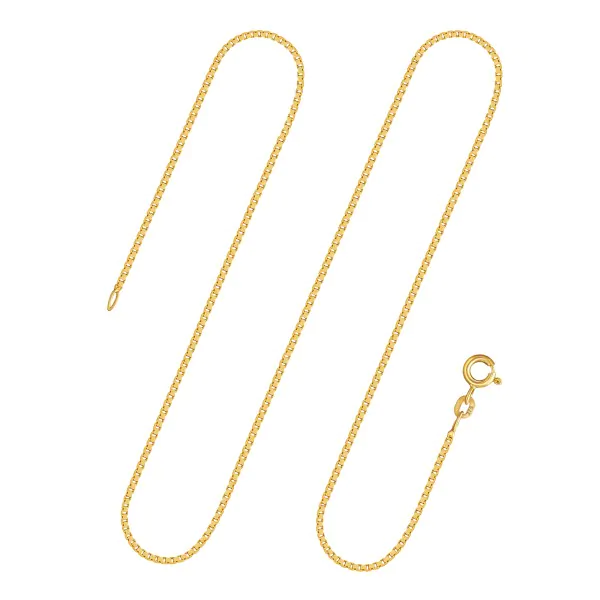Goldkette als Venezianerkette in Gelbgold 375 / 9K, 90 cm lang, 1,2 mm breit, Gewicht ca. 7.2 g.