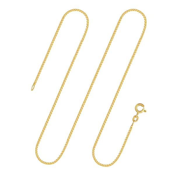 Goldkette als Venezianerkette in Gelbgold 585 / 14K, 70 cm lang, 1,2 mm breit, Gewicht ca. 7 g.