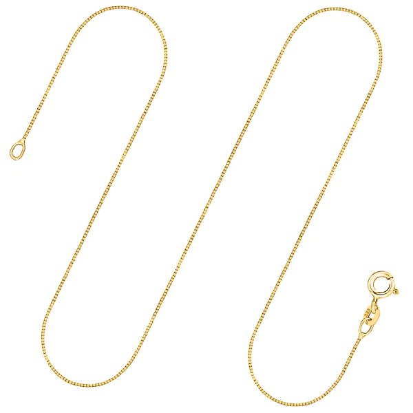 Goldkette als Venezianerkette in Gelbgold 333 / 8K, 42 cm lang, 0,7 mm breit, Gewicht ca. 1.3 g.