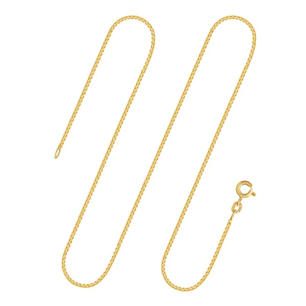 Goldkette als Venezianerkette in Gelbgold 333 / 8K, 40 cm lang, 1,2 mm breit, Gewicht ca. 3.3 g.