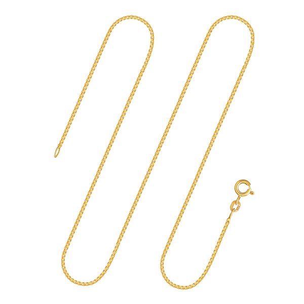 Goldkette als Venezianerkette in Gelbgold 333 / 8K, 50 cm lang, 1,2 mm breit, Gewicht ca. 4.1 g.