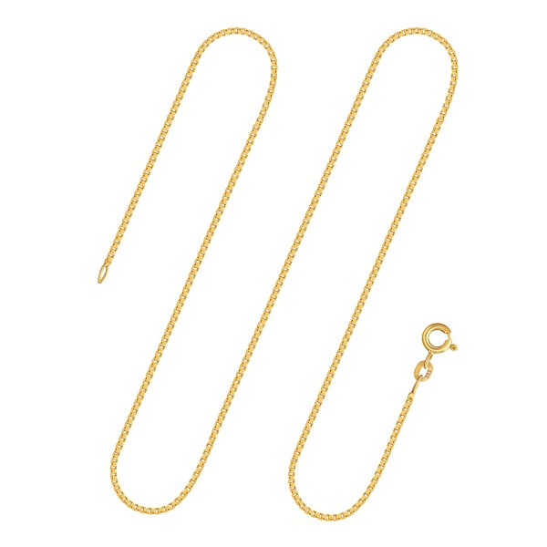 Goldkette als Venezianerkette in Gelbgold 333 / 8K, 34 cm lang, 1,2 mm breit, Gewicht ca. 2.8 g.