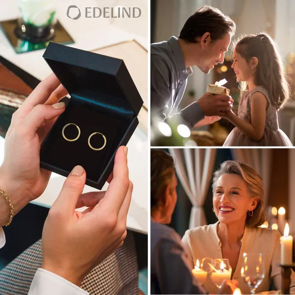 Goldene Creolen, Gelbgold in 1.3 mm rund