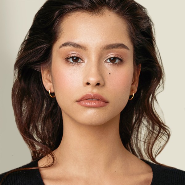 Ohrringe, Creolen, Gelbgold 750 / 18K, Außendurchmesser 20 mm, Breite 1.5 mm, Gewicht ca. 0.8 g