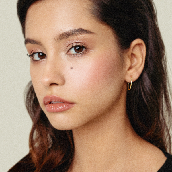 Ohrringe, Creolen, Gelbgold 585 / 14K, Außendurchmesser 20 mm, Breite 2.5 mm, Gewicht ca. 1.1 g