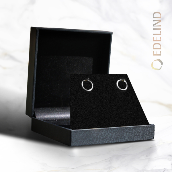 Goldene Creolen, Weißgold in 1.3 mm