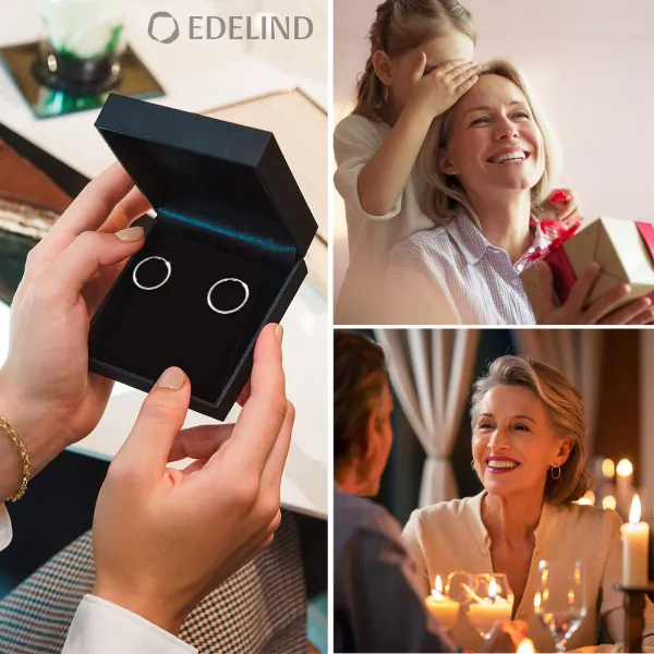 Goldene Creolen, Weißgold in 2 mm