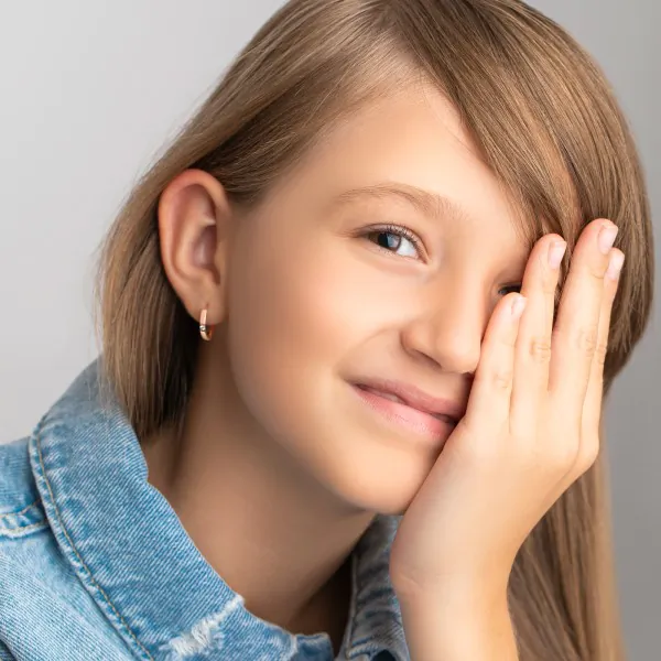 0,06 Karat Diamant Creolen Rotgold in 13 mm