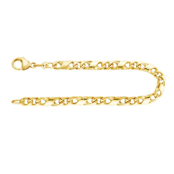 Armband als Dollarkette in Gelbgold 333 / 8K, 20 cm lang, 4,9 mm breit, Gewicht ca. 12.2 g.