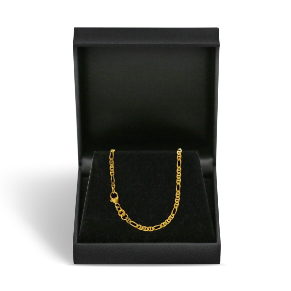 Armband als Panzerstegkette in Gelbgold 333 / 8 K, 18 cm lang, 2,5mm breit, Gewicht ca. 1.7 g.