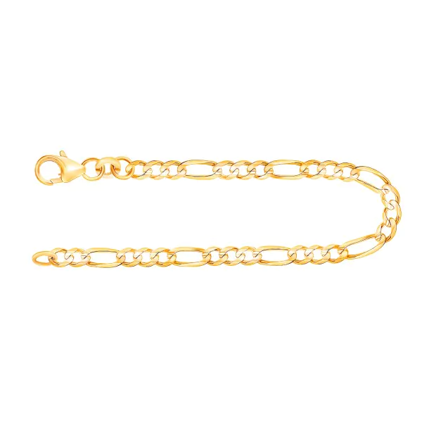 Armband als Figarokette in Gelbgold 333 / 8 K, 23 cm lang, 3,1mm breit, Gewicht ca. 2.9 g.