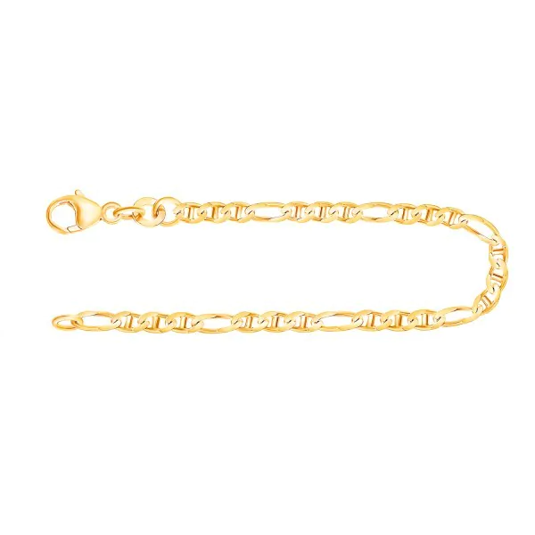 Armband als Panzerstegkette in Gelbgold 333 / 8 K, 21,5 cm lang, 2,5mm breit, Gewicht ca. 2.1 g.