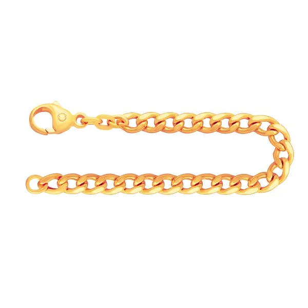Armband als Panzerkette hohl in Gelbgold 585 / 14K, 19 cm lang, 4,7 mm breit, Gewicht ca. 5.7 g.