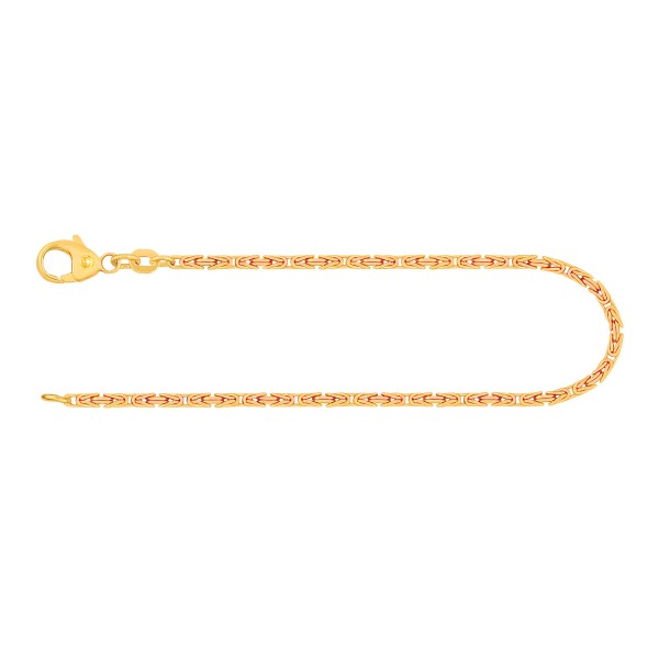 Armband als Königskette in Gelbgold 333 / 8K, 21 cm lang, 1,8 mm breit, Gewicht ca. 4.3 g.