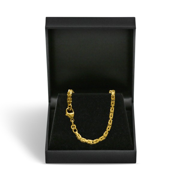 Armband als Königskette in Gelbgold 333 / 8 K, 21,5 cm lang, 3mm breit, Gewicht ca. 11.1 g.