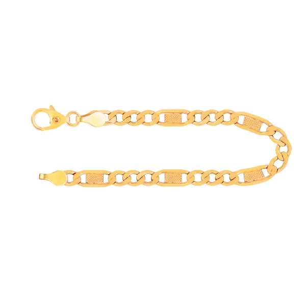 Armband als Fantasiekette in Gelbgold 333 / 8 Karat, 24 cm lang, 5.2 mm breit, Gewicht ca. 5,3 g.
