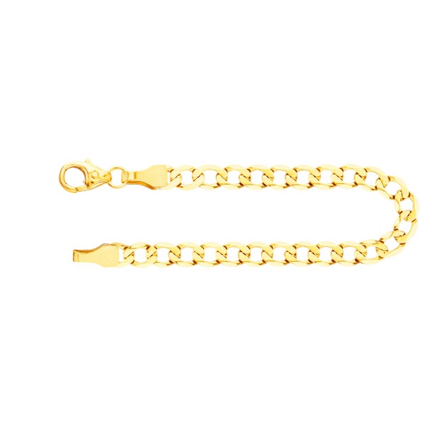 Armband als Panzerkette weit in Gelbgold 333 / 8 Karat, 19.5 cm lang, 3.9 mm breit, Gewicht ca. 3.5 g.