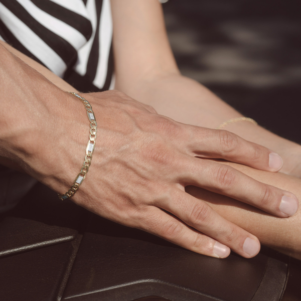 Armband Fantasiekette Gelbgold