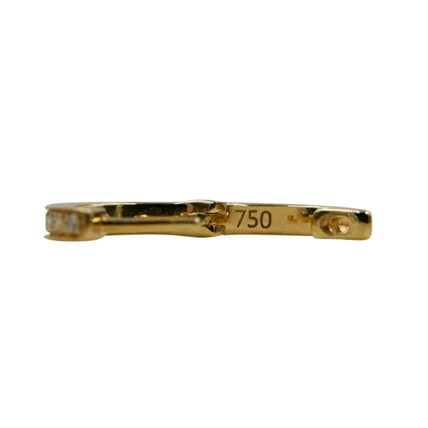 0,14 Karat Diamant Creolen, Gelbgold 750 / 18K, Außendurchmesser 12.5 mm, Breite 2.1 mm, Gewicht ca. 2.2 g