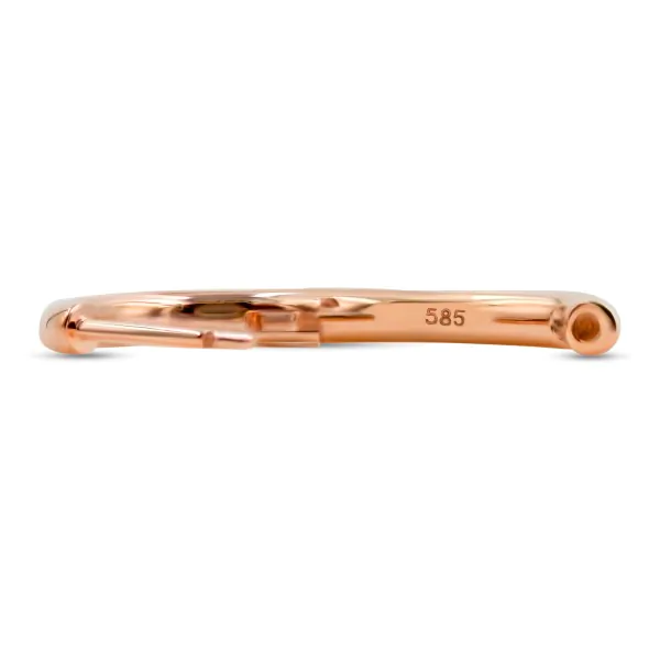 Ohrringe, Creolen, Rotgold 585 / 14K, Außendurchmesser 15.7 mm, Breite 2.3 mm, Gewicht ca. 4.4 g