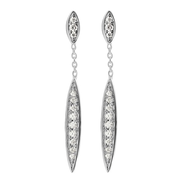 0,20 Karat Diamantohrstecker Weißgold in 29.3 mm