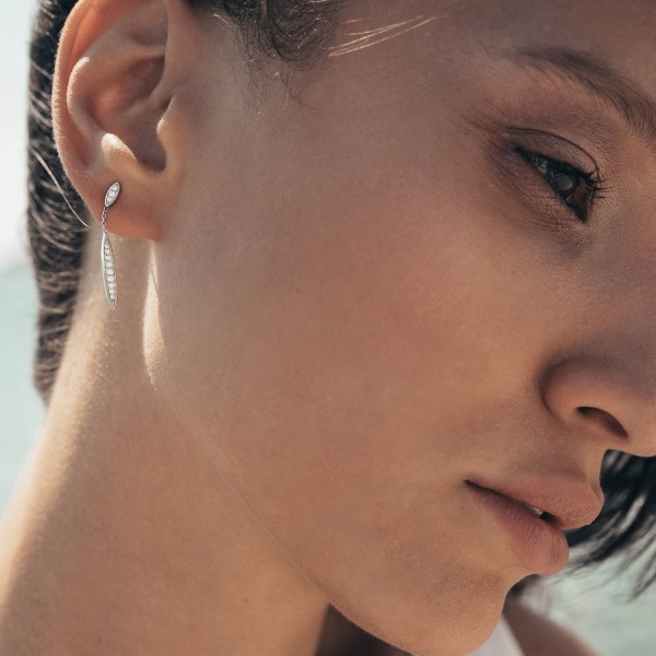 0,20 Karat Diamantohrstecker Weißgold in 29.3 mm