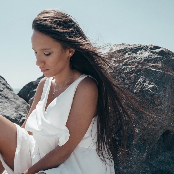 0,20 Karat Diamantohrstecker Weißgold in 29.3 mm