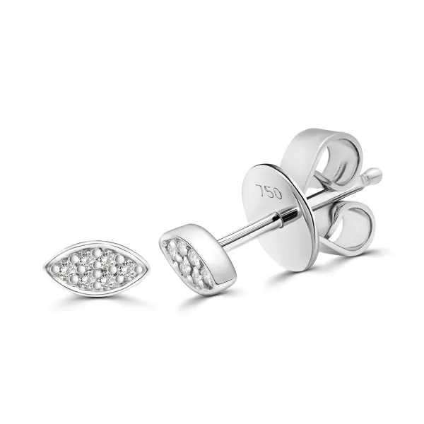0,05 Karat Diamant Ohrstecker Weißgold in 5.8 mm