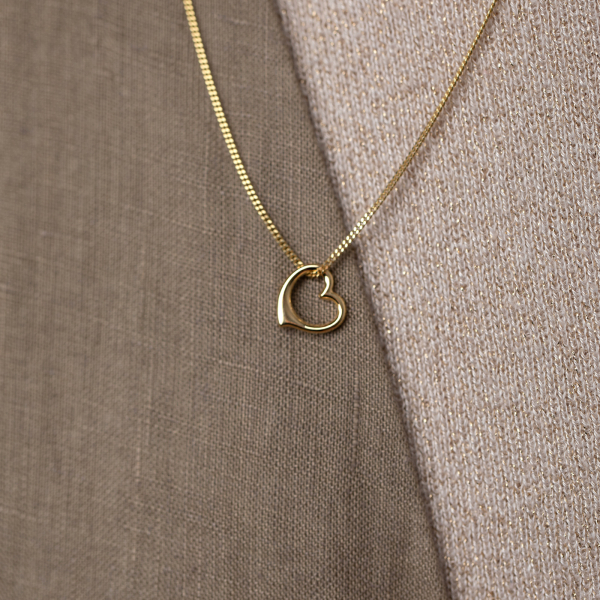 Anhänger Schwingendes Herz Gelbgold 7 mm
