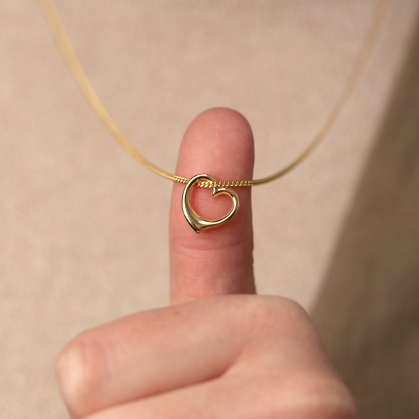 Anhänger Schwingendes Herz Gelbgold 7 mm