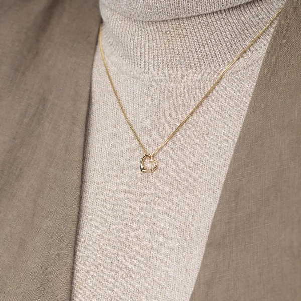 Anhänger Schwingendes Herz Gelbgold 7 mm