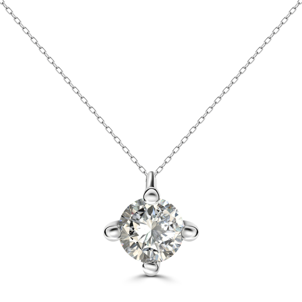 Diamant Anhänger 4-er Krappe in 585ger Weißgold mit Diamant 0,05K bis 0,2 Karat