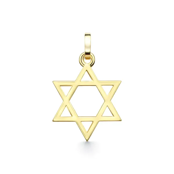 Anhänger Davidstern Gelbgold 16 mm