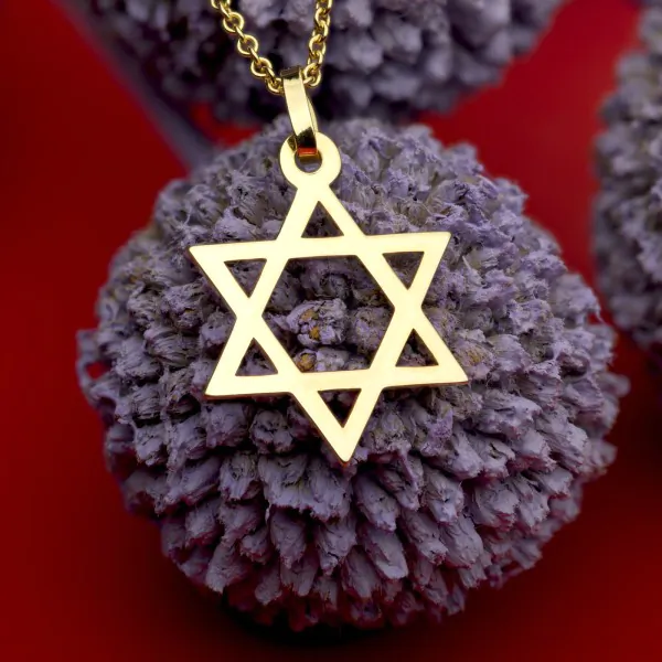 Anhänger Davidstern Gelbgold 16 mm