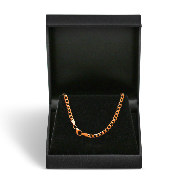 Panzerkette facettiert Rotgold