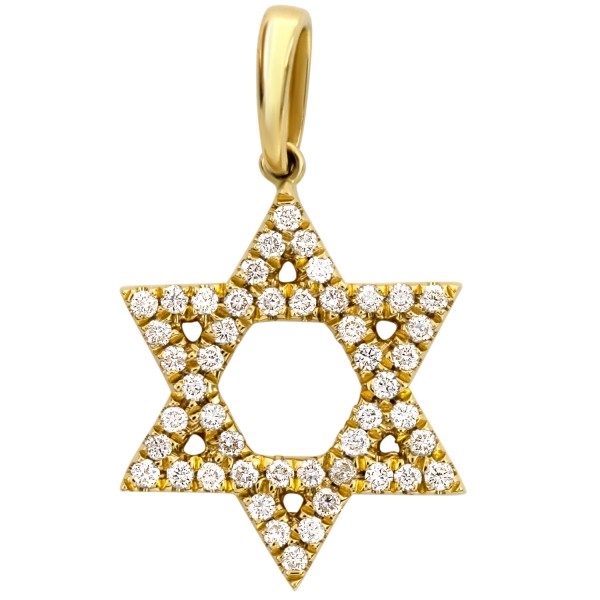 0,19 Karat Diamant Anhänger, Gelbgold 750 / 18K, Höhe 17.0 mm, Breite 12.4 mm, Gewicht ca. 1.20 g