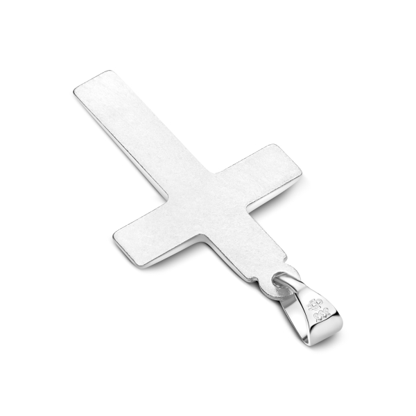 Anhänger Kreuz glanz , Weißgold 333 / 8K, Höhe 21 mm, Gewicht ca. 0,74 g