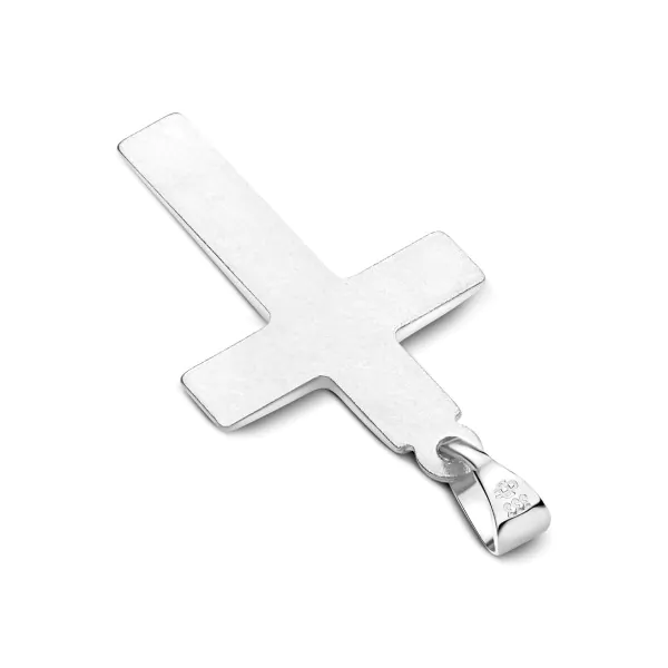 Anhänger Kreuz glanz , Weißgold 333 / 8K, Höhe 21 mm, Gewicht ca. 0,74 g