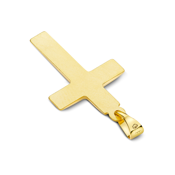 Anhänger Kreuz glanz , Gelbgold 333 / 8K, Höhe 24 mm, Gewicht ca. 0,85 g