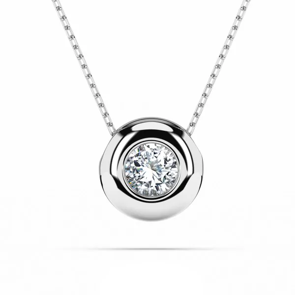 Diamantanhänger in 0,15 Karat, Weißgold 585 / 14 Karat, mit einer 585ger Goldkette