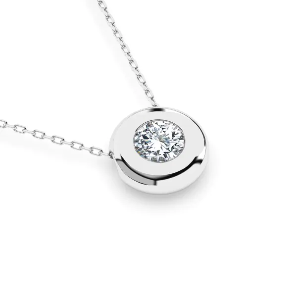 Diamantanhänger in 0,15 Karat, Weißgold 585 / 14 Karat, mit einer 585ger Goldkette