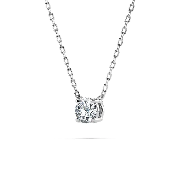 0,15 Karat Diamant Anhänger Weißgold 585 (14K) mit Goldkette für Damen