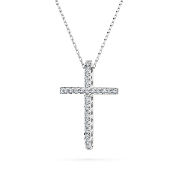 Diamantanhänger in 0,14 Karat, Weißgold 585 / 14 Karat, mit einer 585ger Goldkette in 45 (42+3) cm lang, Gewicht ca. 2,2 g.