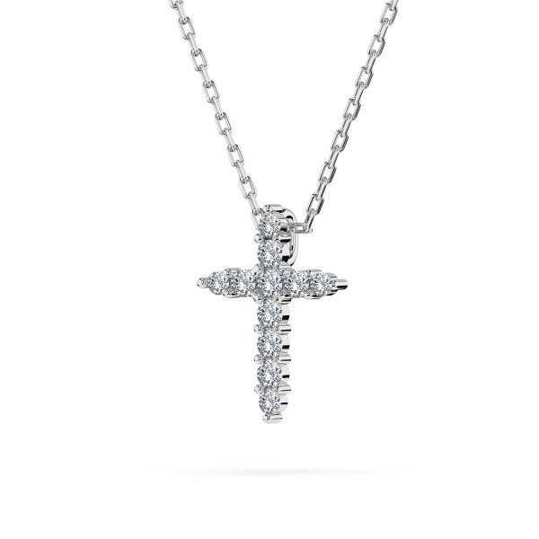 Diamantanhänger in 0,09 Karat, Weißgold 585 / 14 Karat, mit einer 585ger Goldkette in 45 (42+3) cm lang, Gewicht ca. 1,4 g.